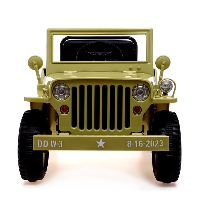 Электромобиль «Джип», кожаное сидение, EVA колеса, цвет зелёный - фото 8 - id-p204283995