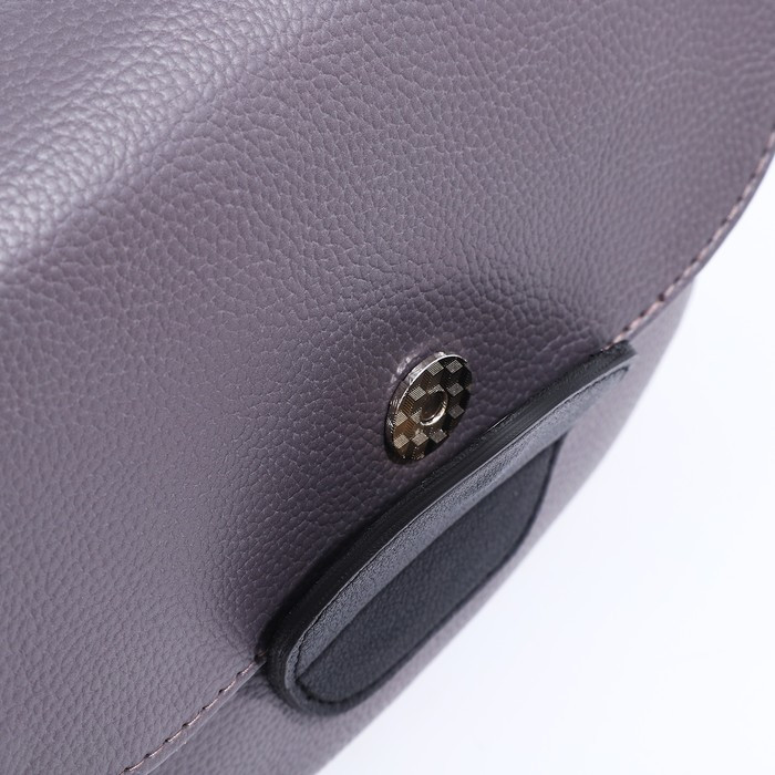 Сумка-мессенджер RICHET на магните, наружный карман, длинный ремень, цвет серый - фото 7 - id-p204281434