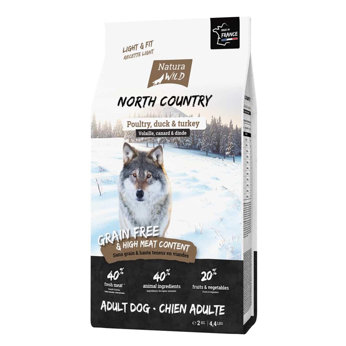 "Natura Wild" North Country беззерновой корм для собак контроль веса с курицей, уткой и индейкой 2кг - фото 2 - id-p204291123