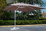 Зонт ВАЛЕНСИЯ, с боковой стойкой, цвет песочный, купол прямоугольный 3*4 м, фото 3