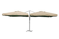 Зонт МАДРИД, 2 купола, цвет песочный, купол размером 3*3 м