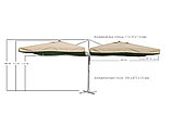Зонт МАДРИД, 2 купола, цвет песочный, купол размером 3*3 м, фото 2