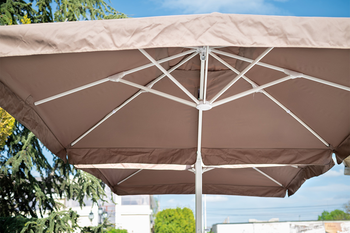 Зонт МАДРИД, 2 купола, цвет песочный, купол размером 3*3 м - фото 6 - id-p204291249