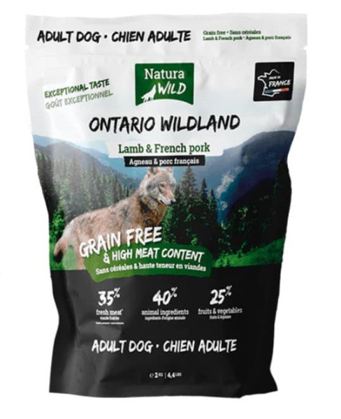 "Natura Wild" Ontario Wildland беззерновой корм для собак всех пород с ягненком и французской свининой 2кг - фото 2 - id-p204292669