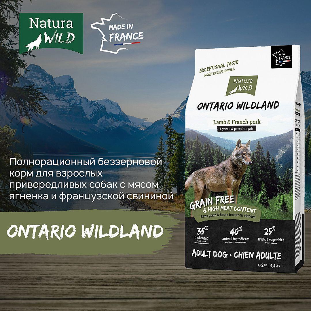 "Natura Wild" Ontario Wildland беззерновой корм для собак всех пород с ягненком и французской свининой 2кг - фото 4 - id-p204292669