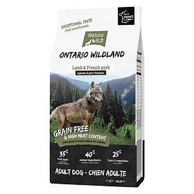 "Natura Wild" Ontario Wildland беззерновой корм для собак всех пород с ягненком и французской свининой 12кг