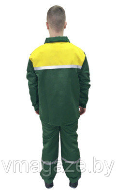 Костюм рабочий Стандарт брюки+куртка (цвет зелено-желтый) - фото 2 - id-p204299238