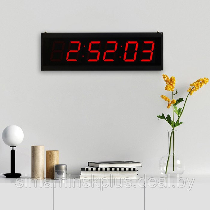 Часы электронные настенные, 20 х 3 х 60 см, USB - фото 2 - id-p204299376