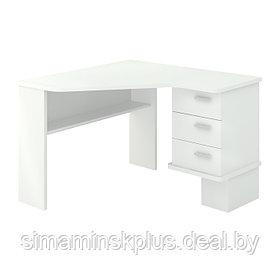 Угловой стол, правый угол, 1150 × 1100 × 780 мм, цвет белый жемчуг
