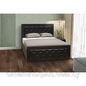 Кровать «Венеция 13.3», 1400×2000 мм, ЛДСП венге, МДФ венге шёлк матовый, кожзам венге