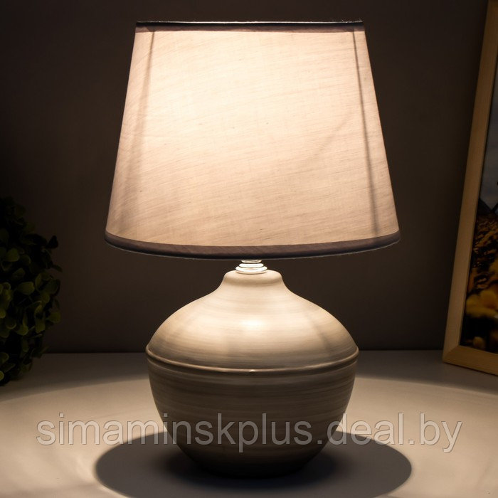 Настольная лампа "Глория" E14 40Вт серый 22,5х22,5х32 см - фото 3 - id-p204300841