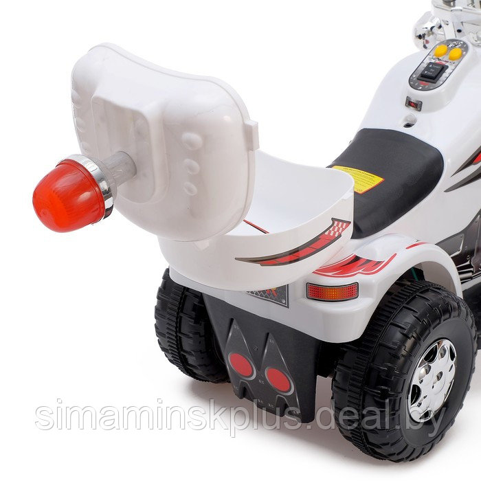 Детский электромобиль «Чоппер», цвет белый - фото 4 - id-p204303654