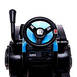 Электромобиль «Трактор», с прицепом, цвет синий, фото 6