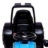 Электромобиль «Трактор», с прицепом, цвет синий, фото 8