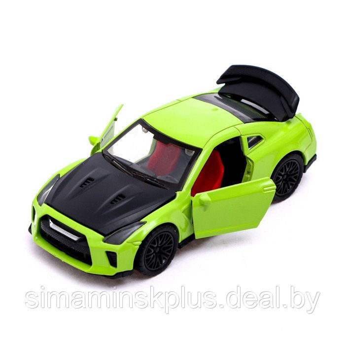 Машина металлическая «СпортКар», инерция, открываются двери, багажник, цвет зелёный - фото 3 - id-p204303568