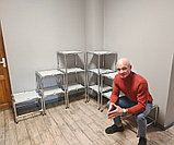 Выставочный стеллаж металлический 150х50х90 разборный (подиум 3 уровня), фото 5
