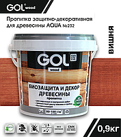 Пропитка GOLwood AQUA защитно-декоративная Вишня 0,9кг