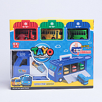Игрушечный автобус-перевозчик с персонажами ТАЙО