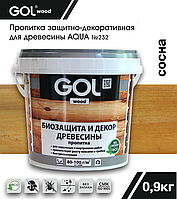 Пропитка GOLwood AQUA защитно-декоративная Сосна 0,9кг