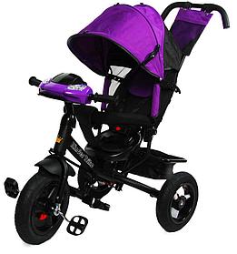 Детский трехколесный велосипед трансформер Kinder Trike 5588A фиолетовый