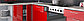 Кухня Мила Глосс 50-15 1м (100 см) Белый-Красный, фото 7