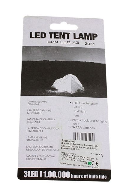 Подвесная лампочка для палатки SiPL ZD61 - фото 8 - id-p204319330