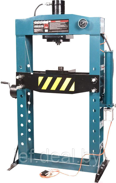 Пресс гидравлический с манометром напольный 20т, ручной/пневмо привод FORSAGE F-TY75021