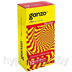 Презервативы Ganzo №12 Extase точечно-ребристые