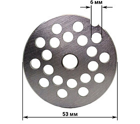 Решетка крупная (6 мм) для мясорубки Braun, Bosch, Zelmer №5