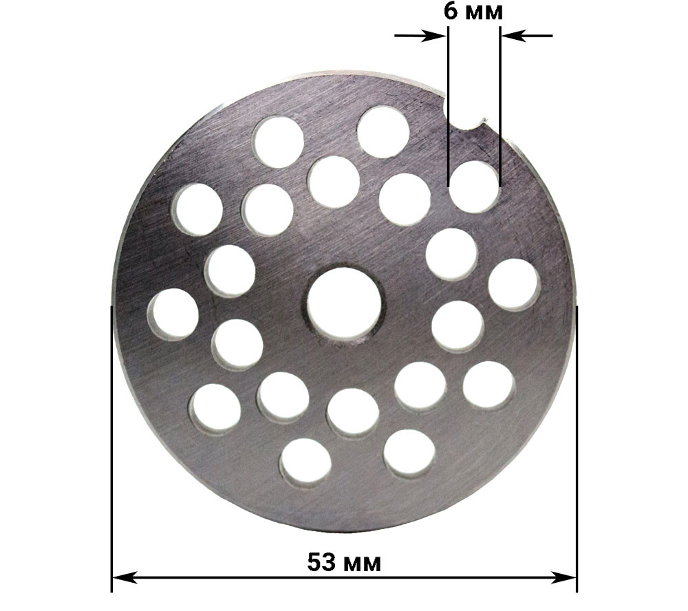 Решетка крупная (6 мм) для мясорубки Braun, Bosch, Zelmer №5 - фото 1 - id-p116090887