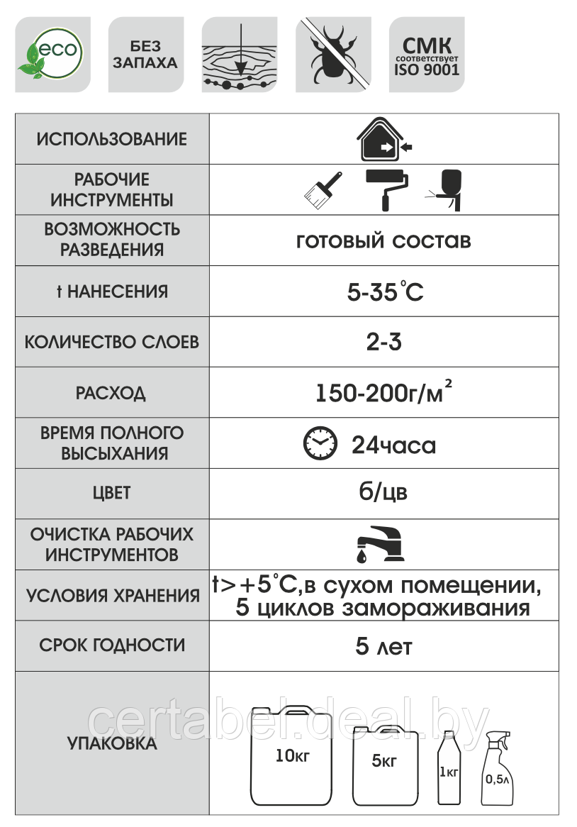 Пропитка/Антисептик для древесины против жуков Golwood, 10кг - фото 2 - id-p204332199