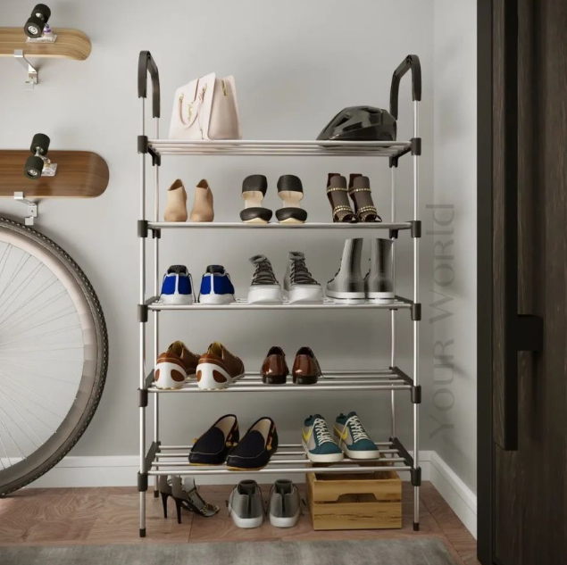 Полка для обуви металлическая Easy Shoe Rack / Этажерка / Обувница напольная - фото 5 - id-p204333019