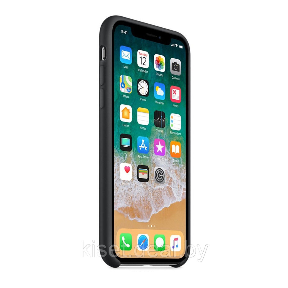 Бампер Silicone Case для iPhone X / Xs черный - фото 2 - id-p189972693