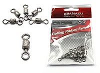 Вертлюг NAMAZU Rolling Ribbed Swivel №1/0