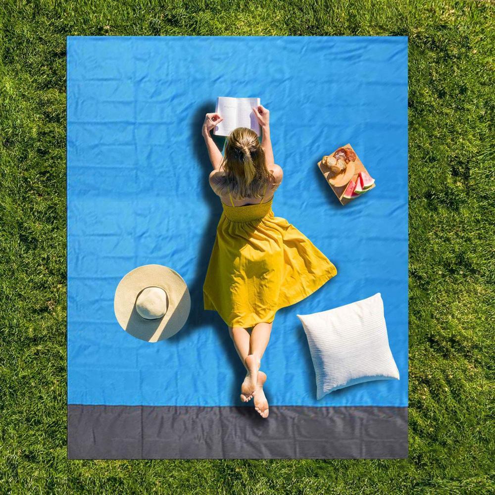 Компактный пляжный коврик антипесок в чехле/одеяло для пикника/складной коврик для кемпинга 140х200 см - фото 2 - id-p204344460