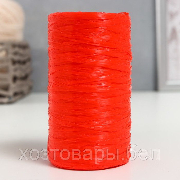 Пряжа "Для вязания мочалок" 100% полипропилен 300м/75±10 гр (красный)