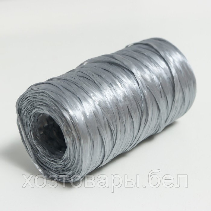 Пряжа "Для вязания мочалок" 100% полипропилен 300м/75±10 гр (серебро) - фото 3 - id-p204351878