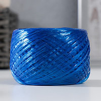 Пряжа "Для вязания мочалок" 100% полипропилен 300м/75±10 гр в форме клубка (синий перламутр)