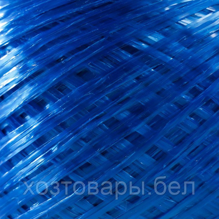 Пряжа "Для вязания мочалок" 100% полипропилен 300м/75±10 гр в форме клубка (синий перламутр) - фото 3 - id-p204351895