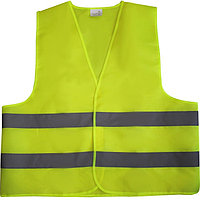 Жилет сигнальный Желтый, р-р XXL 65×70см, светоотражающий, на липучках