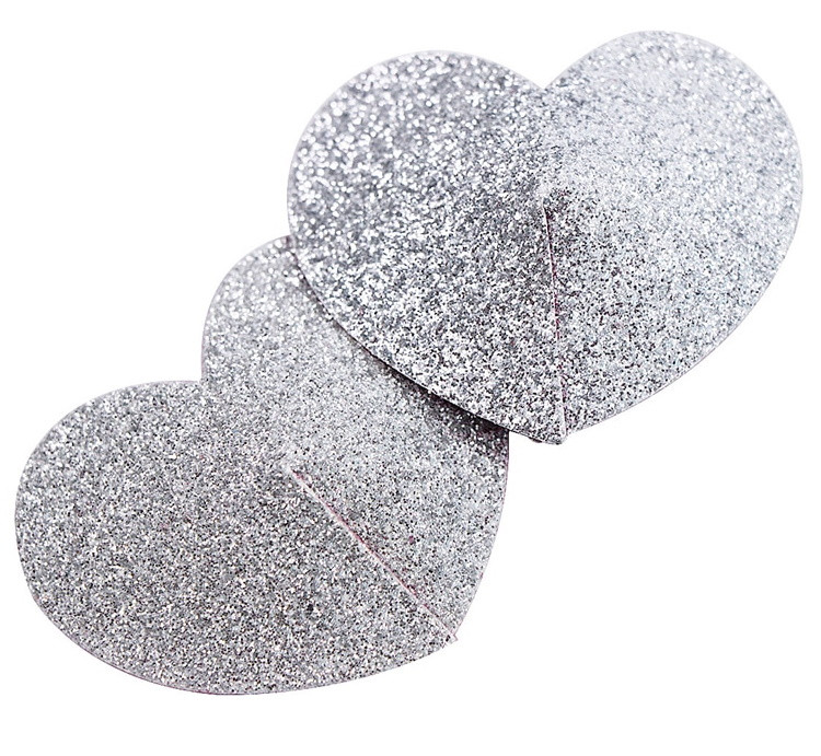 Блестящие пэстисы-сердечки серебряного цвета - фото 1 - id-p204357585