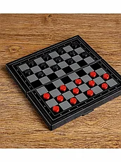 Игра 3 в1 Шахматы,шашки,нарды 28,5*28,5 см  магнитные  MAGNETSPEL, фото 2