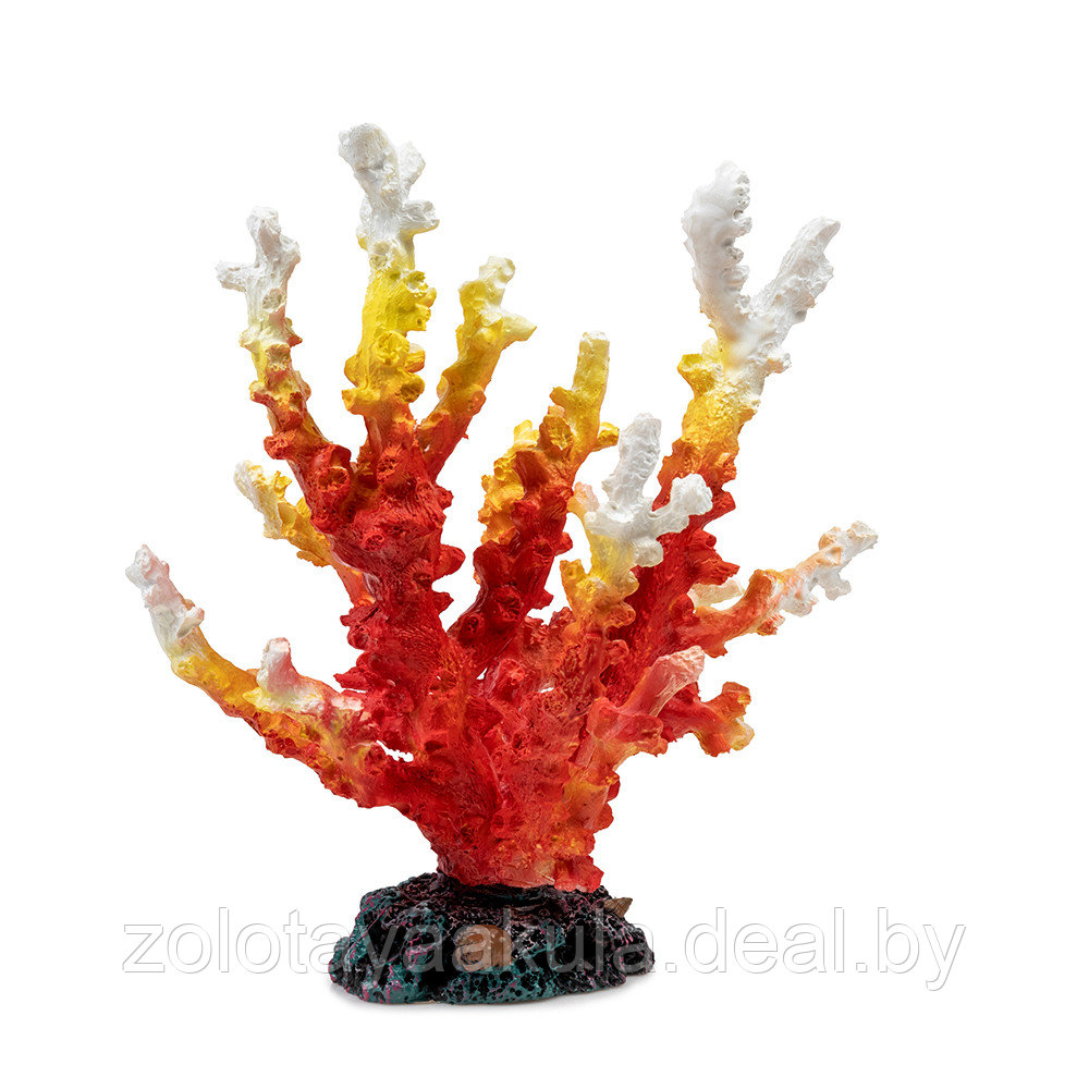 Декорация для аквариума Silver Berg Ветка коралла красная 19*11*19см, №767 - фото 1 - id-p204359059