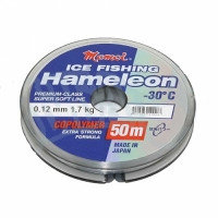 Леска Momoi Hameleon ICE Fishing серебристая 0,12мм 50м