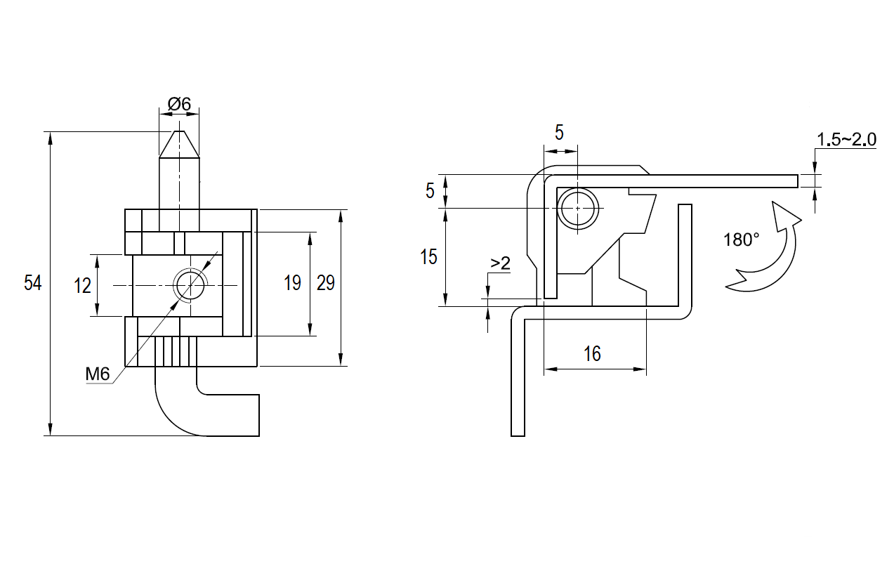 Петля 084/1 для металлических ящиков и дверей - фото 2 - id-p204362181