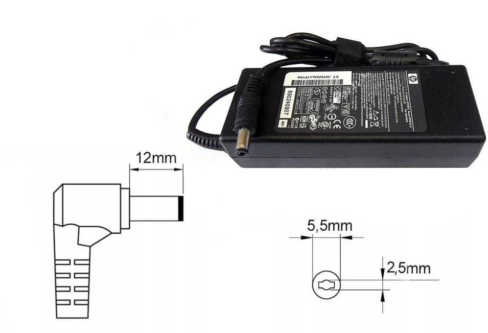 Оригинальная зарядка (блок питания) для ноутбука HP F1781A, 65W, штекер 5.5x2.5 мм БУ