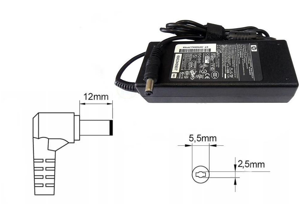 Оригинальная зарядка (блок питания) для ноутбука HP F1781A, 65W, штекер 5.5x2.5 мм БУ - фото 1 - id-p204362278