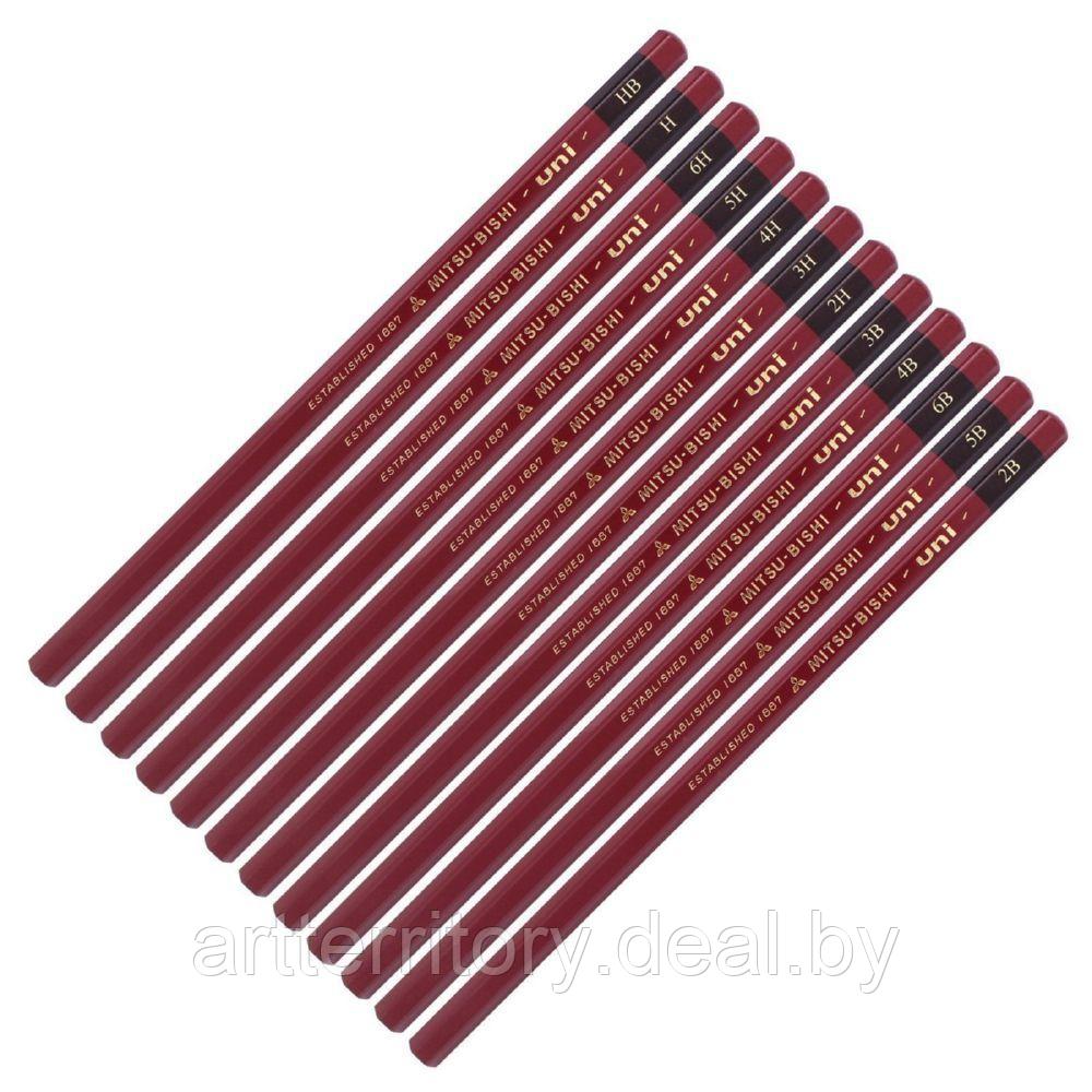 Карандаш чернографитный Mitsubishi Pencil (2H) - фото 2 - id-p204363943