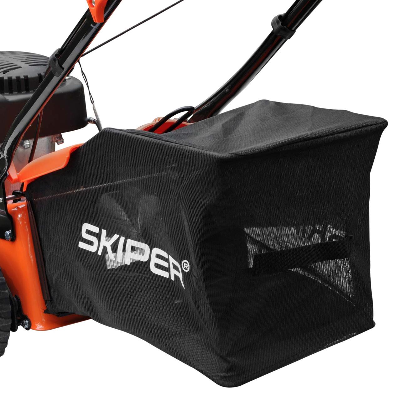 Газонокосилка бензиновая SKIPER GW401S (40 СМ, САМОХОД, LONCIN 4 ЛС, СТАЛЬ.ДЕКА, ТРАВОСБ.45 Л, +НОЖ) - фото 3 - id-p204370512