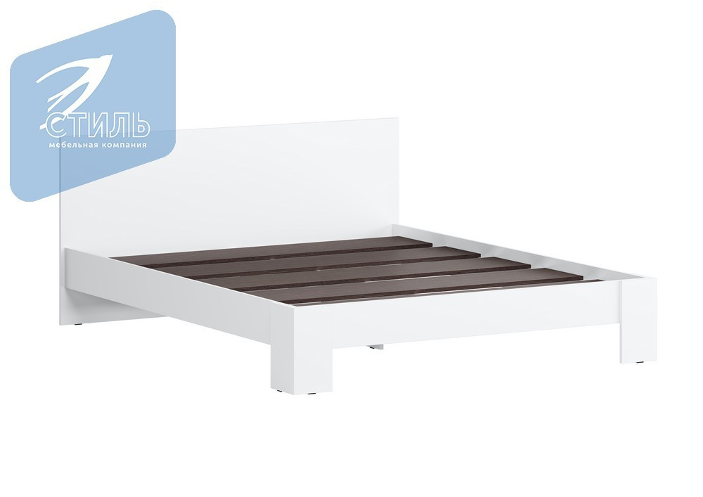 Кровать Эва КР-007 1.6м - Белый гладкий (МКстиль) - фото 1 - id-p204370524